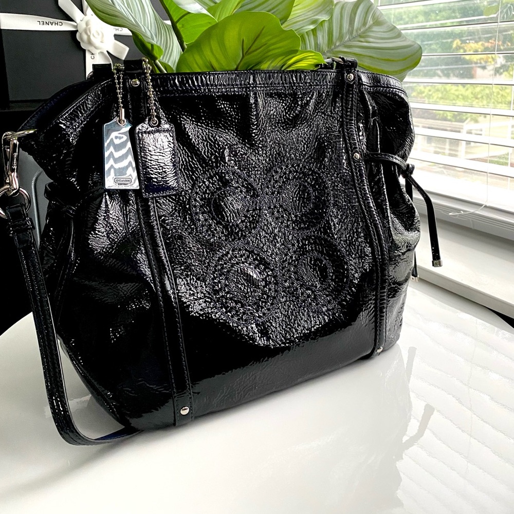 Coach designer Tote Hobo in Navy Leather